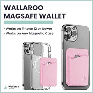 $20 msrp NWT genuine leather magnetic wallet for iphone lavender pink